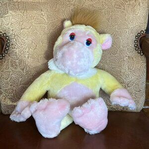 Rare Vintage U.S Tops Big Foot Monkey Yellow Plush Stuffed Animal Toy